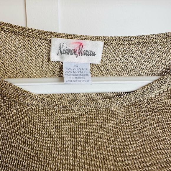 Neiman Marcus Gold Crew Neck Sweater - Picture 2 of 4